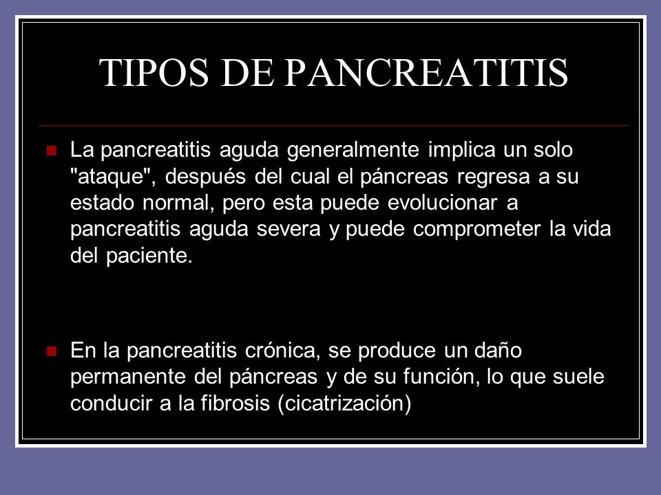 Dieta para pancreatitis cronica